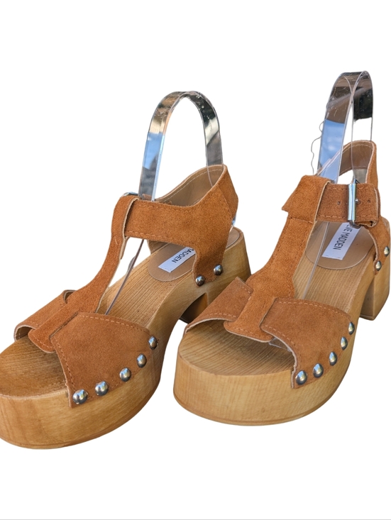 Steve Madden Shoes - Steve Madden Emmilyn Tan Suede Platform Clog Sandal Size 7